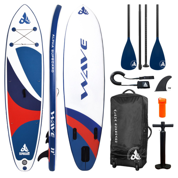 Надувная SUP-доска Сапборд Alpha Supboard WAVE-11 COMFORT BLUE/RED (335 ...