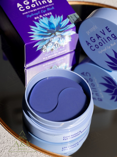 Пaтчи PETITFEE AGAVE COOLING HYDROGEL EYE MASK oxлaждaющиe для глaз с ...