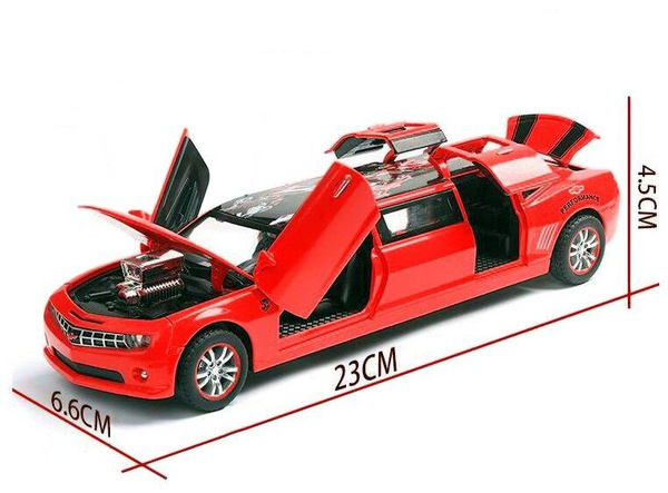 Машинка инерционная металлическая Лимузин Шевроле Камаро масштаб 1:32 ...