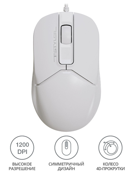 Мышь проводная A4Tech Fstyler FM12 FM12 WHITE, белый - купить по ...