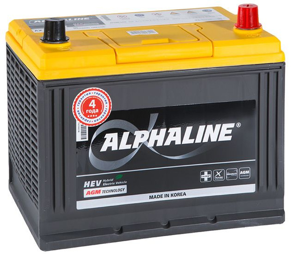 AlphaLINE Аккумулятор автомобильный, 75 А•ч, Обратная (-/+) полярность ...