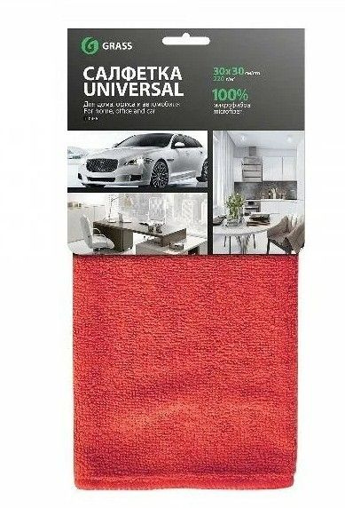 Салфетка для автомобиля Grass микрофибра 30х30 см, 1 шт. IT-0456 ...