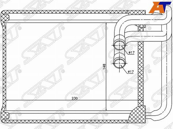 Радиатор отопителя для Хендай Соната 5 2004-2010, Hyundai Sonata 5 ...