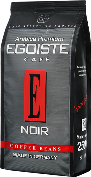 Кофе зерновой натуральный EGOISTE Noir, Германия, 250 г - купить с ...