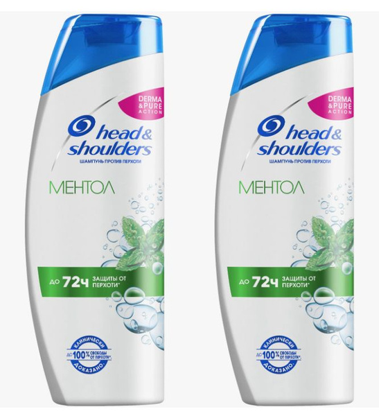 Head & Shoulders шампунь, Ментол, 400 мл, 2 уп - купить с доставкой по ...