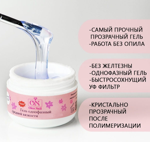 Прозрачный скульптурный гель средней вязкости арт. 716 50 мл - купить с ...