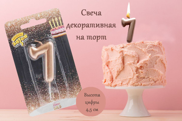 Свечи для торта ВЕСЕЛАЯ ЗАТЕЯ цифра 7, 1 шт, 1 уп. - купить по низким ...