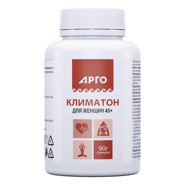 Климатон, гранулы 90 г, Биолит, Арго. БАД для женщин в период менопаузы ...