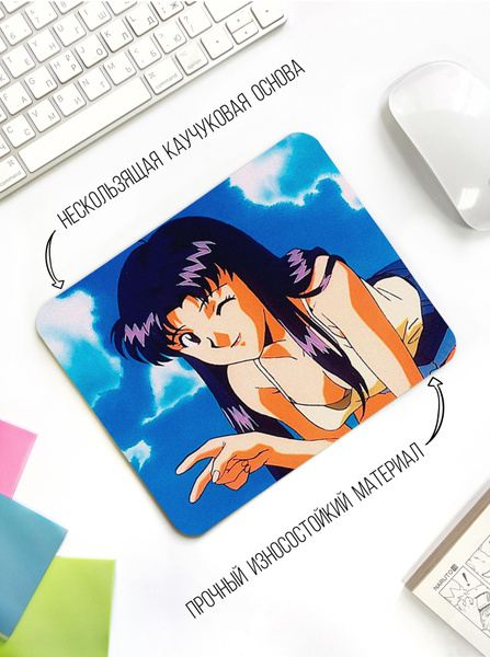 Коврик для мыши аниме "Евангелион/Evangelion" (Мисато Кацураги, 03 ...