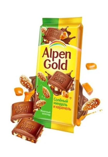 Шоколад Alpen Gold миндаль Кокос 90г