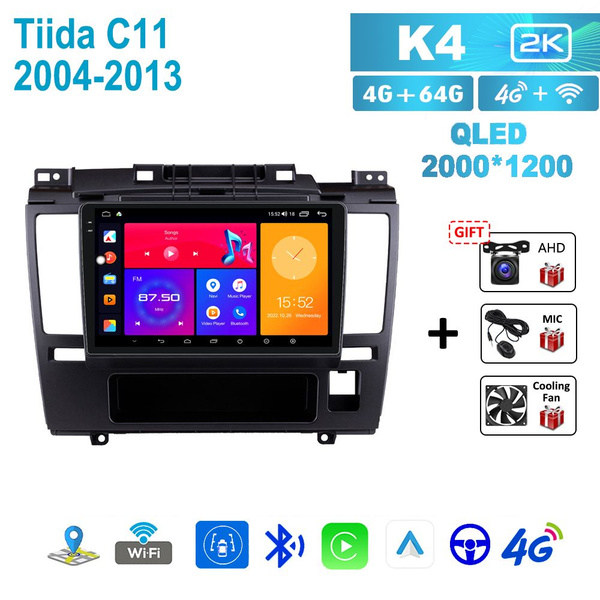 Штатная магнитола 4+64Гб для Ниссан тиида/Nissan Tiida C11 2004-2013 ...