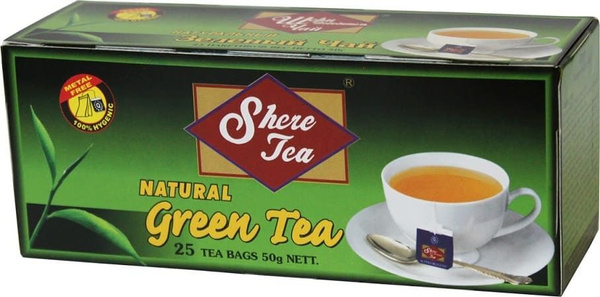 Shere Tea Чай зеленый, 25 пакетиков по 2 г - купить с доставкой по ...