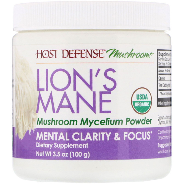 Lion's Mane, Fungi Perfecti, Ежовик гребенчатый, поддержка ясности ума ...