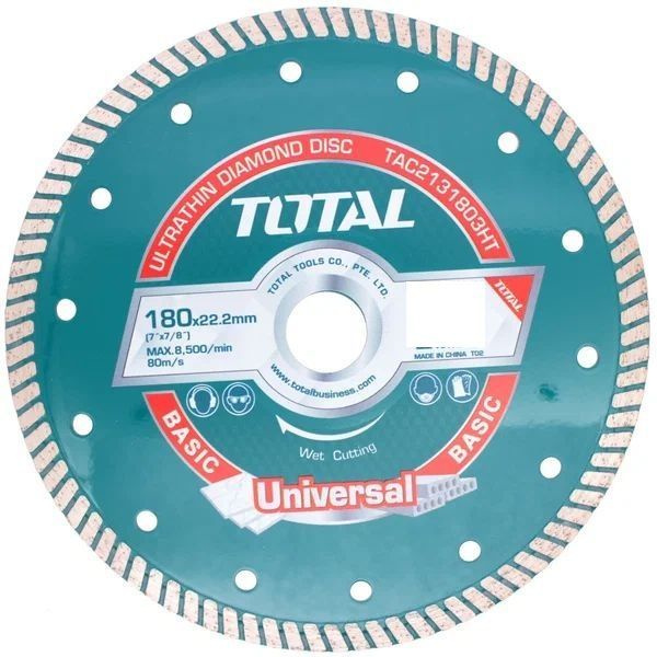 TOTAL Диск алмазный 180 x 1.4 x 22.23 купить на OZON по низкой цене ...