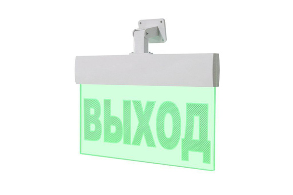 Оповещатель охранно-пожарный световой "ВЫХОД" Молния-12/24-УЛЬТРА ...