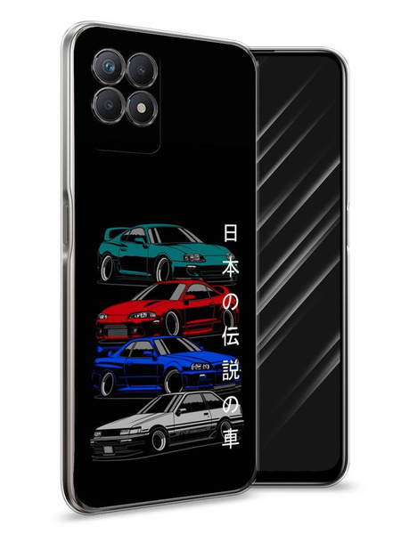 Силиконовый чехол на Realme 8i / Реалми 8i "JDM Legend cars" - купить с ...