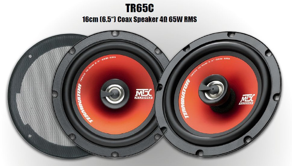 Динамики MTX TR65C двух полосные, коаксиальные (комплект 2 шт. ), сетки ...