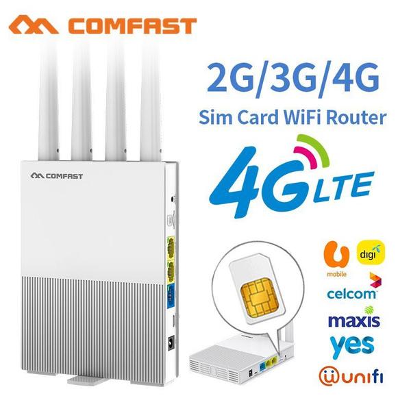 Точка доступа COMFAST Открытый 3G 4G SIM-карта LTE маршрутизатор, белый ...