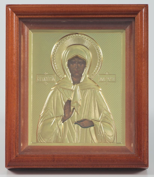 Икона Матрона 11х13 в объемной ризе в киоте, Софрино - купить по низким ...