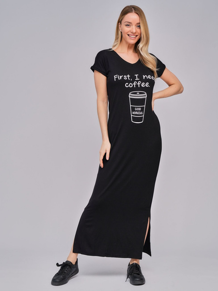 Платье женское SAI SAI, принт кофе, Женский, Лето, размер 42, материал ...