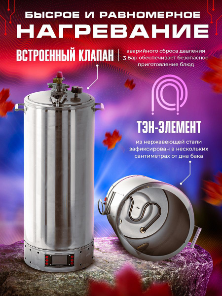 Автоклав электрический Малиновка 4 Смарт Шеф 42л купить на OZON по ...