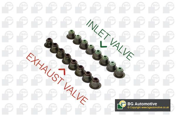 Комплект колпачков маслосъемных 8x10.8/14.2x10 Audi 100/80, VW Golf 74 ...