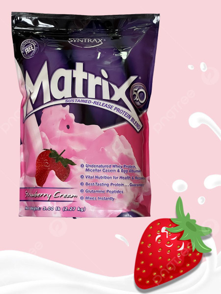 Протеин Матрикс Matrix 5.0 (Syntrax) 2.27кг, клубника — купить в ...