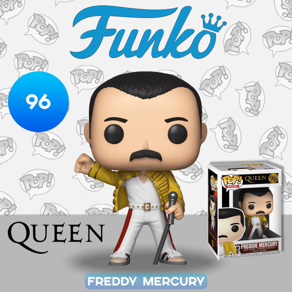 Фигурка Funko POP! Rocks Queen Freddy Mercury Wembley 1986 (96) 33732 ...