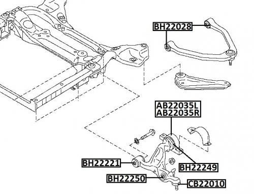 Втулка нижнего рычага 54500-1BA3A, перед лев  — BH22250