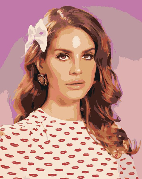 Картина по номерам Цветное на холсте с подрамником "Lana Del Rey Лана ...