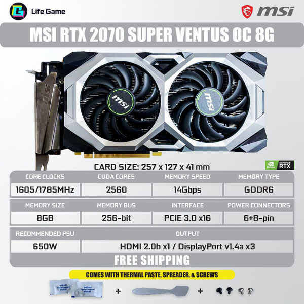 Видеокарта NVIDIA GeForce RTX 2070 SUPER, 8 ГБ GDDR6 - купить по низким ...