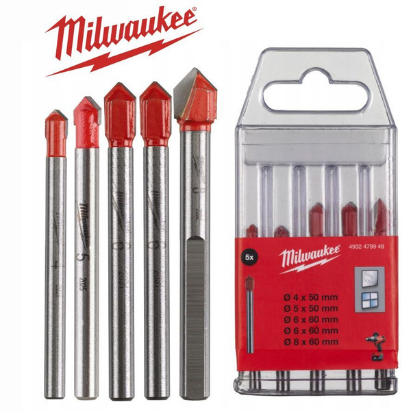 Набор сверл по стеклу и керамограниту MILWAUKEE GENII (5 шт ...