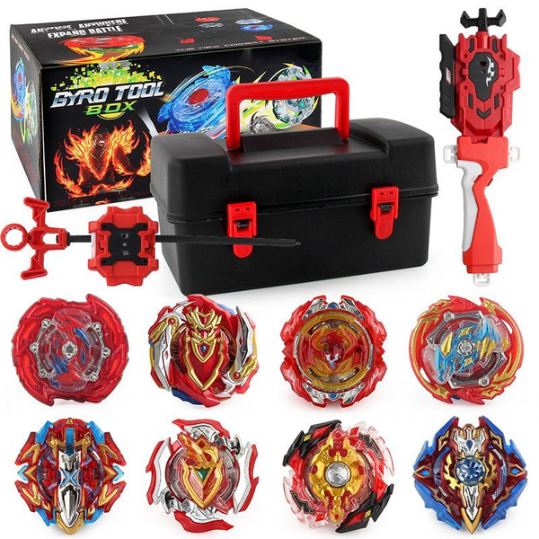 Набор Бейблейд с 8 волчками в боксе-кейсе / Волчок игрушка Beyblade ...