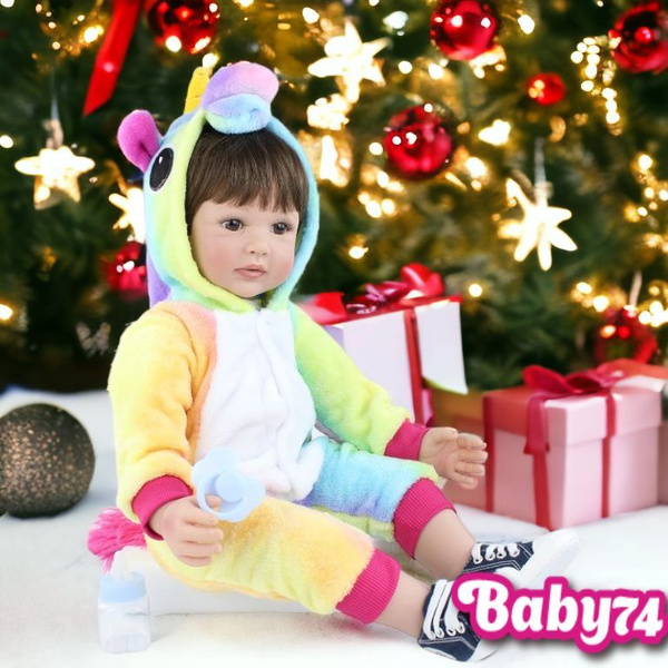 Кукла реборн девочка мягкая 60 см Доминика, подарок для девочки Reborn ...