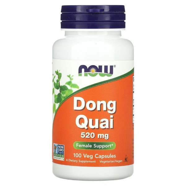 Дудник" ("Dong Quai") (капсулы массой 630 мг), NOW Foods, 100 капсул ...