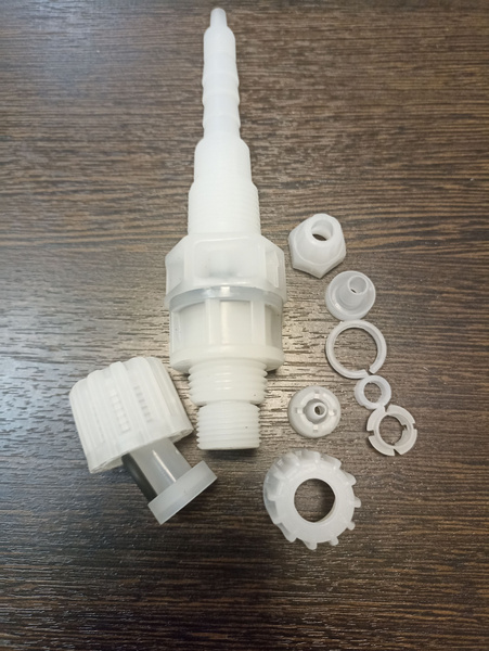 Клапан впрыска реагента 1/2"- 3/8" PVDF - Керамика для насосов до 80 л ...