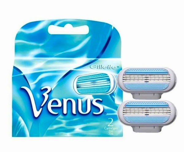 Cменные кассеты для женского бритвенного станка Gillette Venus 2 ...
