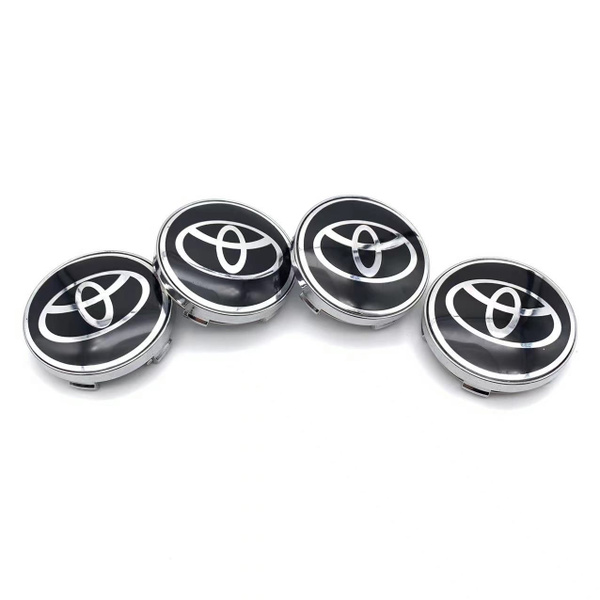 Колпачки заглушки на литые диски Toyota/Тойота 60/56/10, 4 штук Чёрный ...