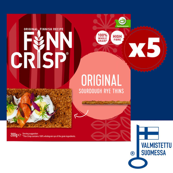 Хлебцы FINN CRISP Original 200 г. (Финн крисп Оригинальные) 5 штук ...