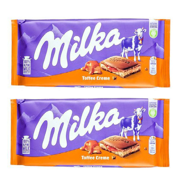 Шоколад Milka Toffee Karamell, 2 шт по 100г - купить с доставкой по ...