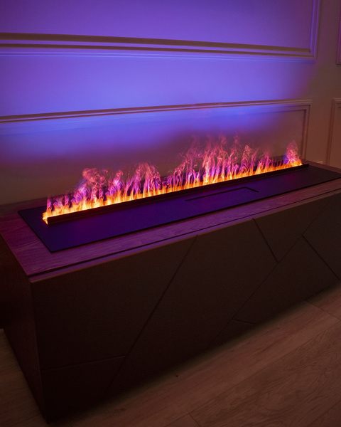 Электрокамин Шон Фаер Электрический камин 3D FireLine 1500 Blue (длина ...