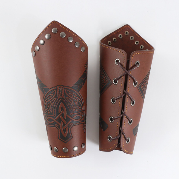 Кожаные наручи,защита рук, косплей - купить с доставкой по выгодным ...