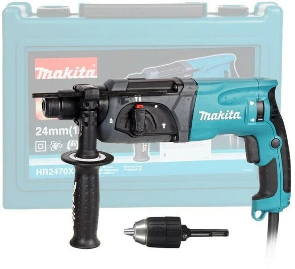 Перфоратор 3-х режимный Makita HR2470X19 (780Вт, 2,4Дж) + патрон с ...