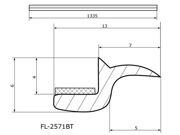 Молдинг лобового стекла (Сверху) Infiniti M35 04-10 / M45 07-10