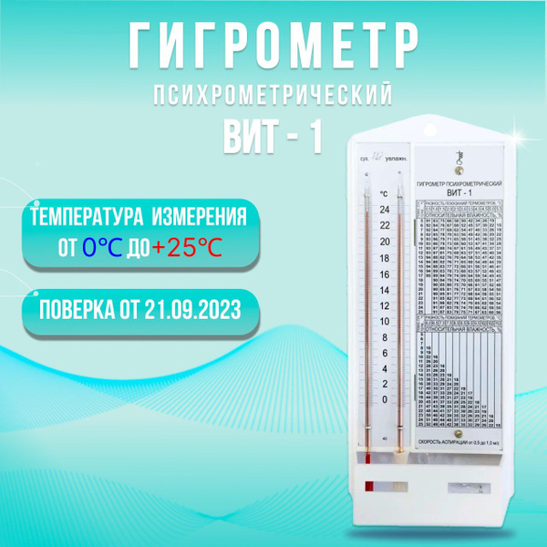 Гигрометр Вит-1 с поверкой (от 0 до 25 С) - купить по выгодной цене в ...