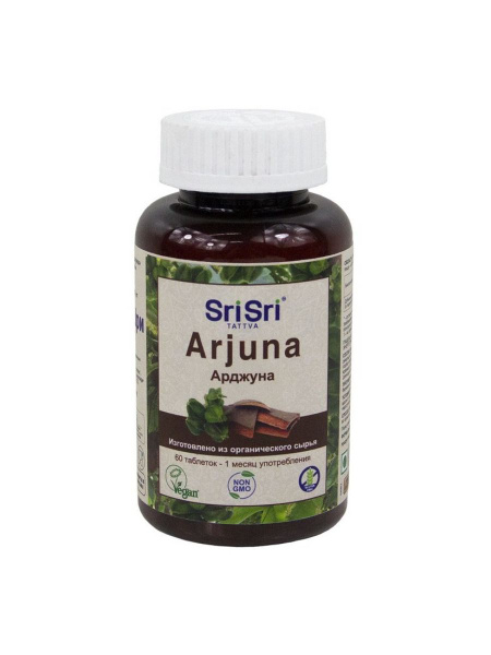 Арджуна (Arjuna) для сердца Sri Sri Tattva, таблетки 60 шт массой 650 ...