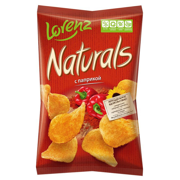 Чипсы картофельные Lorenz Naturals с паприкой, 100г - купить с ...
