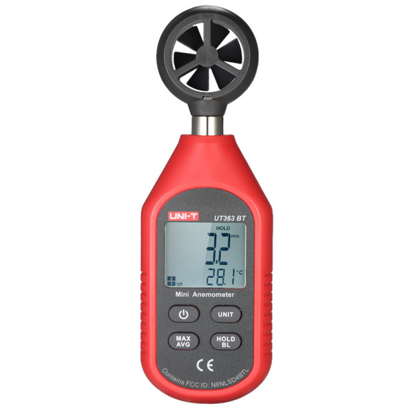 UNI-T UT363BT Мини ЖК-цифровой анемометр Ручной измеритель скорости ...