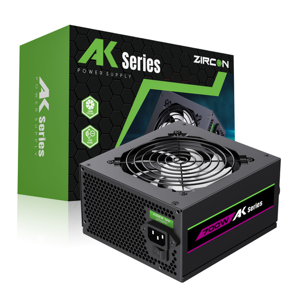 Блок питания ZIRCON AK-700 АТХ (Черный 700W 120мм 20+4pin 4+4pin(CPU) 2 ...