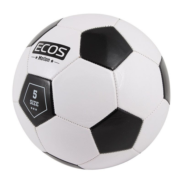 Футбольный мяч Ecos MOTION BL-2001 + насос FB139P, 5 размер, черный ...